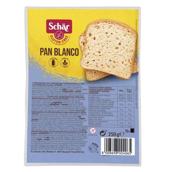 Pan Blanco Sin Gluten Schär 250 gr