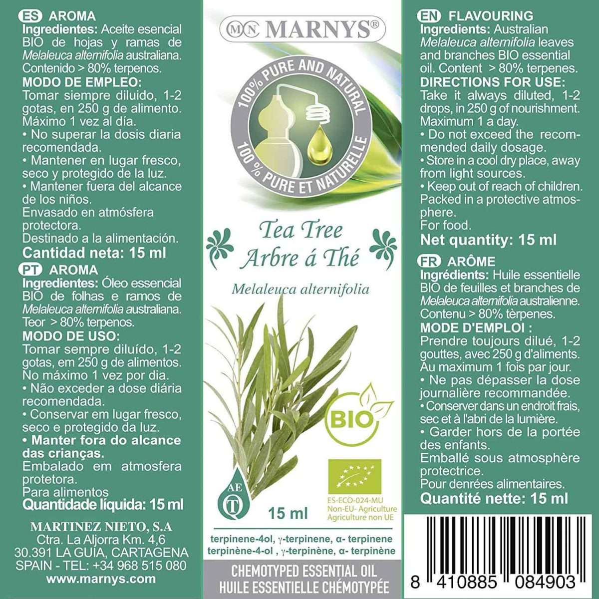 Aceite Esencial Arbol De Te Bio Marnys