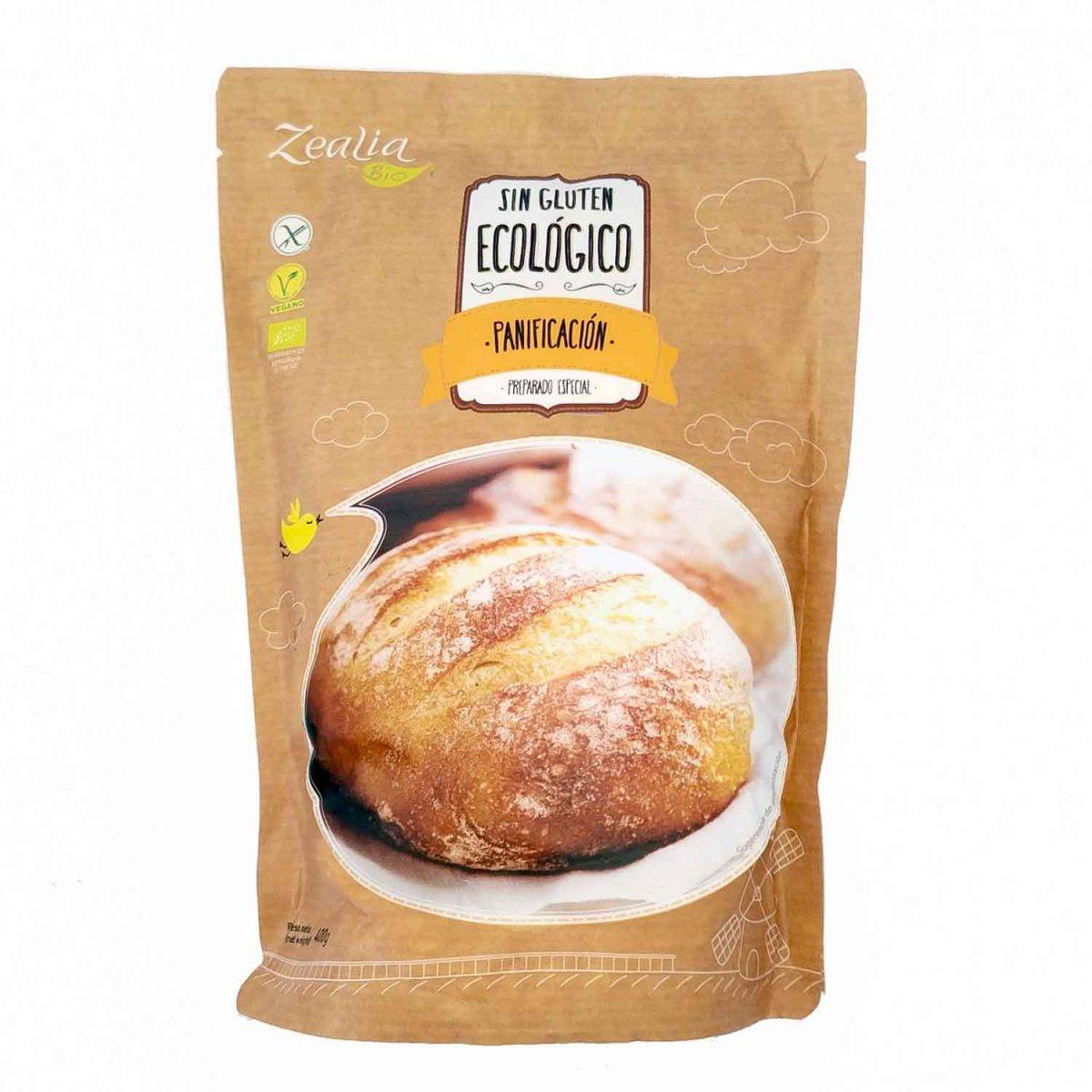 Harina Panificación Sin Gluten Zealia 400Gr