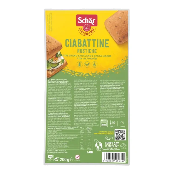 Chapata Rústica Sin Gluten Schär 200gr