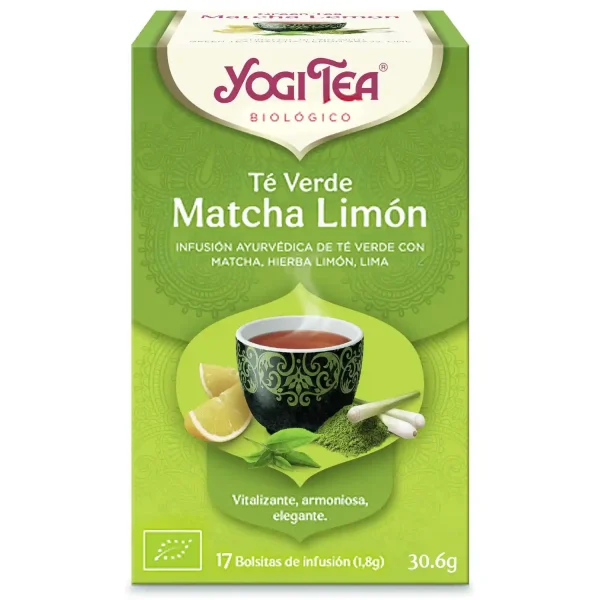 Té Verde Matcha Limón Yogi Tea 17 bolsitas