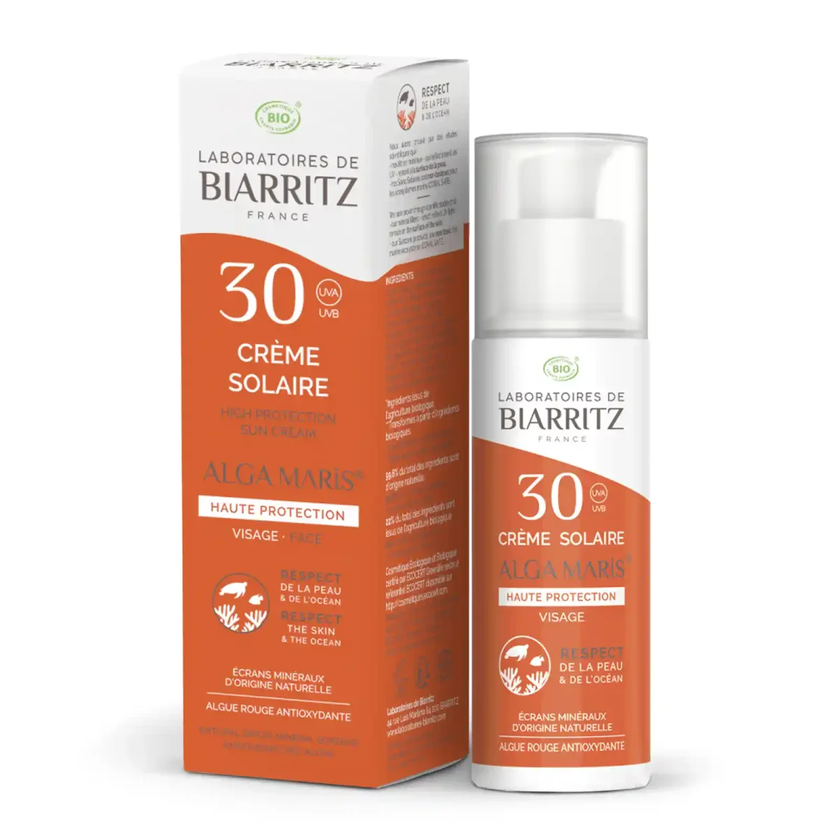 Crema Solar Facial Spf30 Biarritz 50 Ml Alga Maris