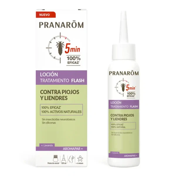 Loción Piojos y Liendres Pranarôm 100 ml – Aromapar + Loción Tratamiento Flash
