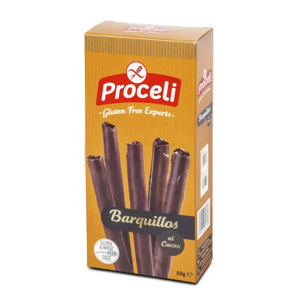 Barquillos Chocolate sin gluten Proceli 80 gr