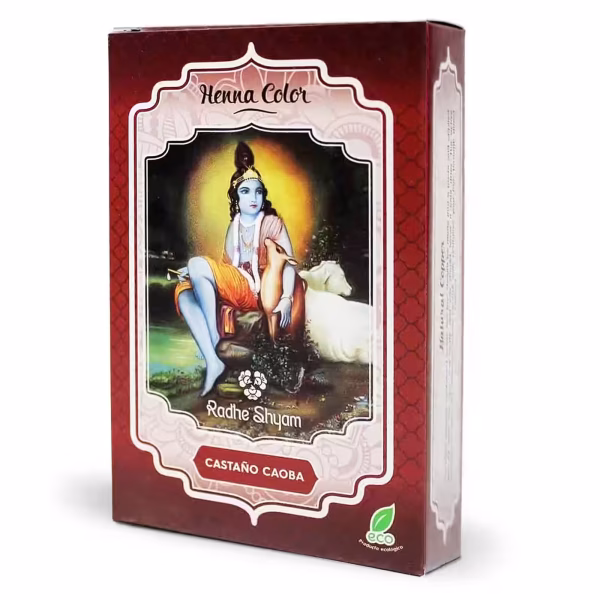 Henna Castaño Caoba polvo Radhe Shyam 100 g