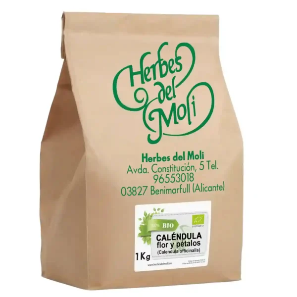 Calendula flor y petalos Herbes del Molí 1 Kg