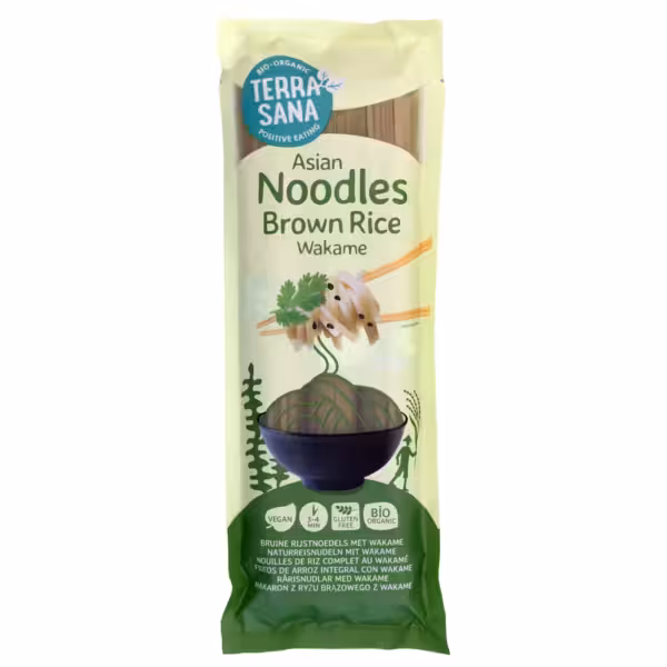 Fideos de arroz integral wakame Terrasana 250 g